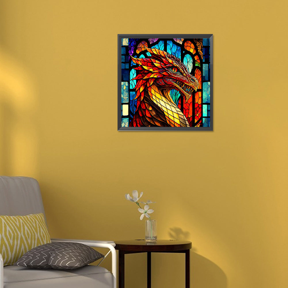 Fire Dragon - Full Round Drill Diamond Painting 30*30CM