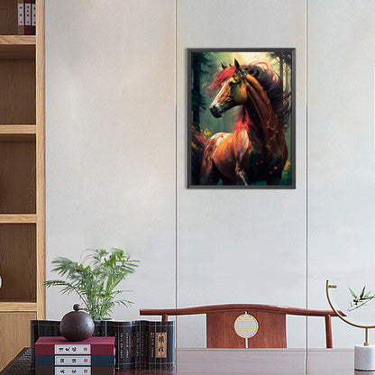 Red Mustang - Full Round Drill Diamond Painting 30*40CM