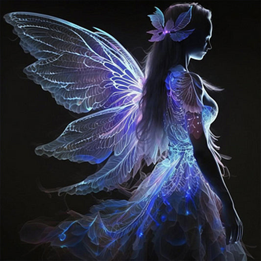 Winged Angel - AB Round Drill Diamond Painting 40*40CM