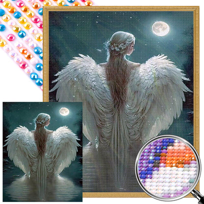 Winged Angel - AB Round Drill Diamond Painting 40*50CM