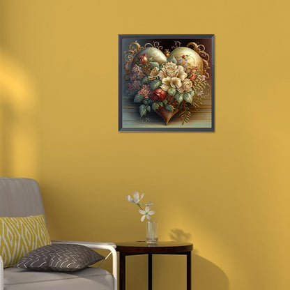 Love Flower Frame - Full Round Drill Diamond Painting 30*30CM