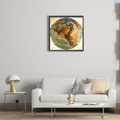 Beautiful Woman - Full Round Drill Diamond Painting 30*30CM
