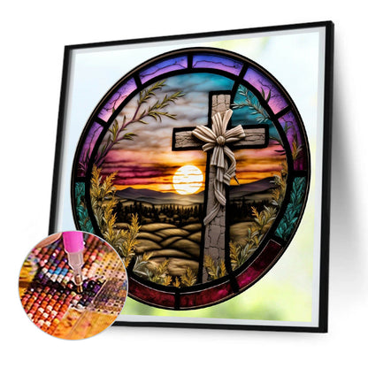 Cross - Full Round Drill Diamond Painting 30*30CM