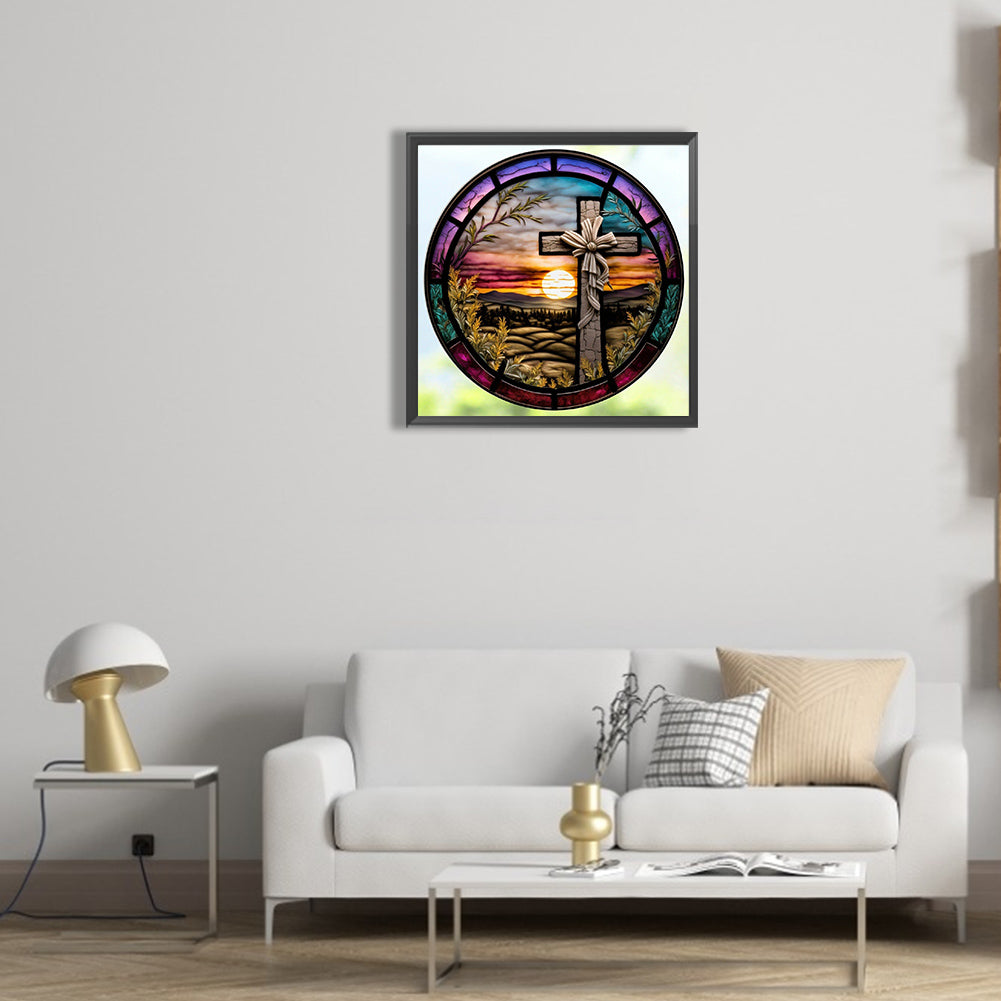 Cross - Full Round Drill Diamond Painting 30*30CM