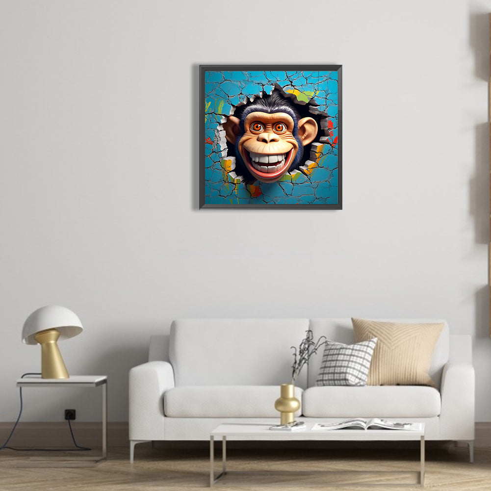 Small Animals Breaking Through The Wall - Full Round Drill Diamond Painting 30*30CM