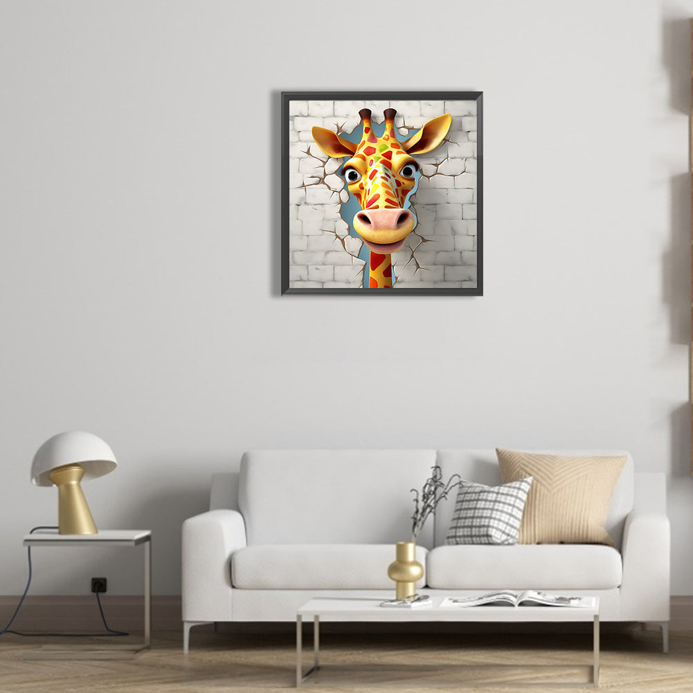 Small Animals Breaking Through The Wall - Full Round Drill Diamond Painting 30*30CM