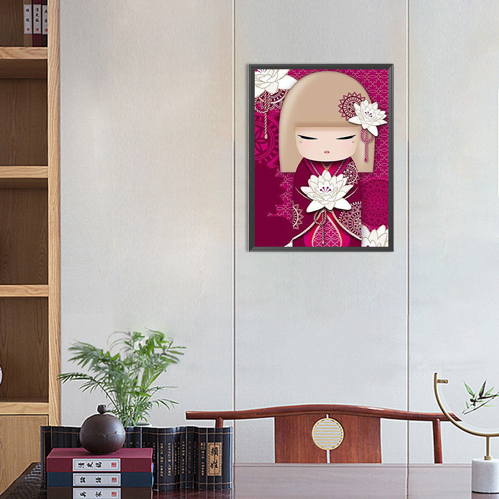 Japanese Doll - Full Round Drill Diamond Painting 30*40CM