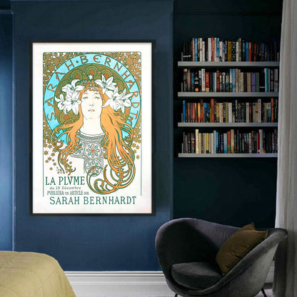 Mucha-Sarah Bernhardt - 11CT Stamped Cross Stitch 50*70CM
