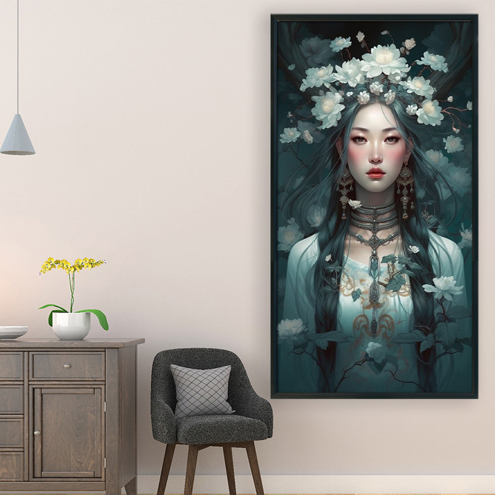 Lotus Beauty - 11CT Stamped Cross Stitch 50*90CM