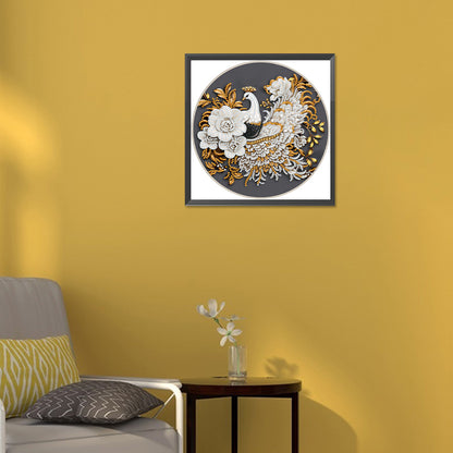 Peacock On Branch - Special Shaped Drill Diamond Painting 30*30CM
