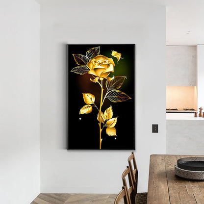 Golden Romantic Rose - Full Round Drill Diamond Painting 40*60CM