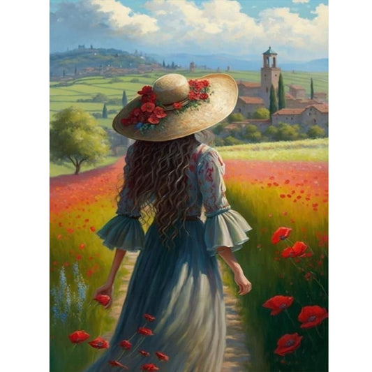 Oil Painting Beauty - Full Round Drill Diamond Painting 30*40CM