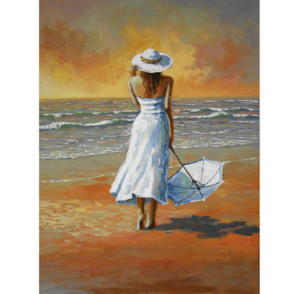 Oil Painting Beauty - Full Round Drill Diamond Painting 30*40CM