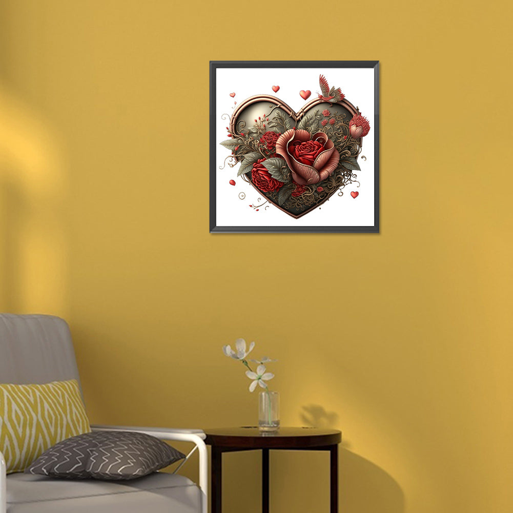 Love Rose Herb - Full Round Drill Diamond Painting 30*30CM
