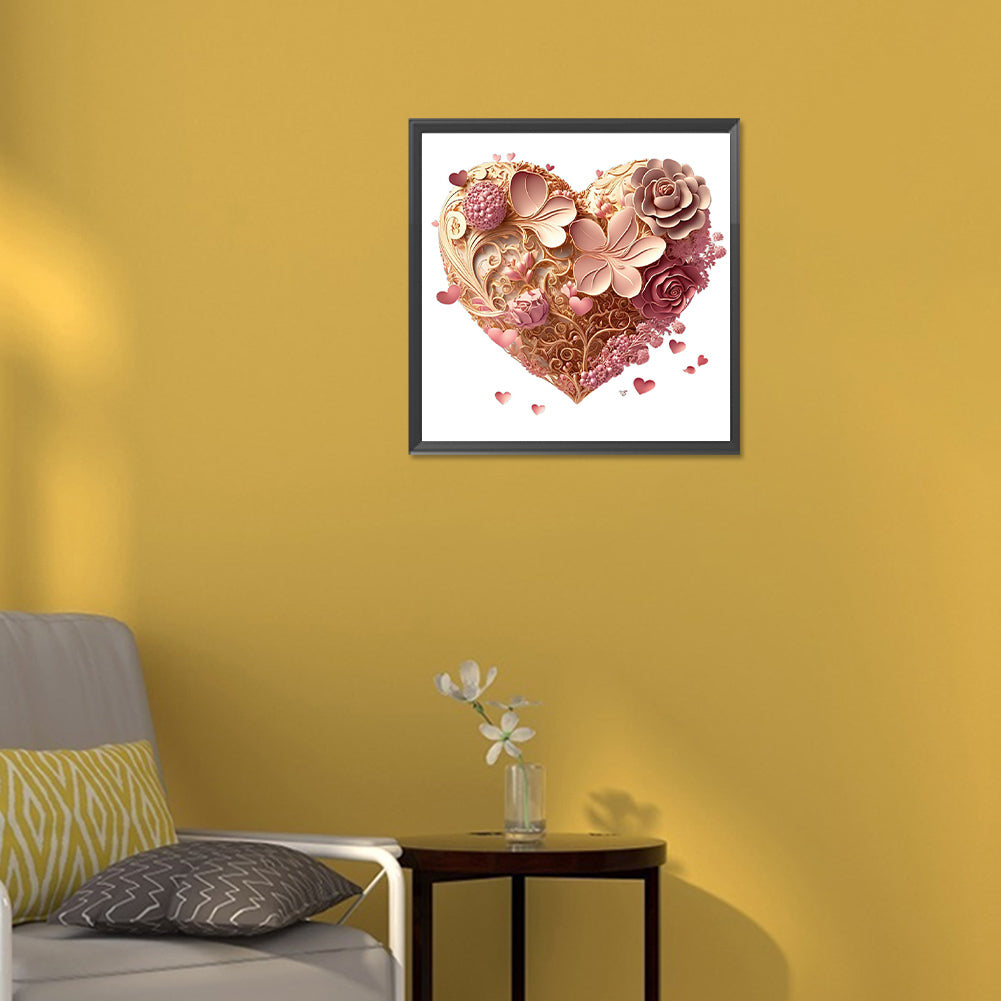 Love Rose Herb - Full Round Drill Diamond Painting 30*30CM