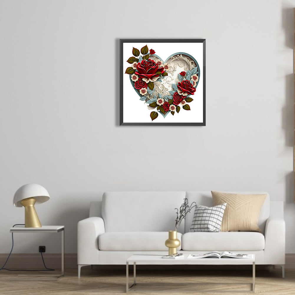 Love Rose Herb - Full Round Drill Diamond Painting 30*30CM