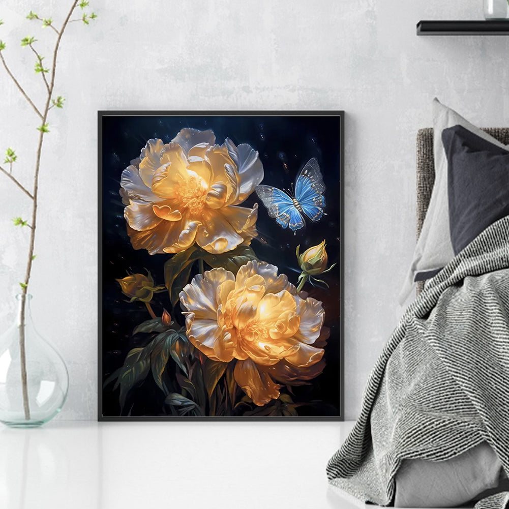 Flowers And Butterflies - 11CT Stamped Cross Stitch 40*50CM