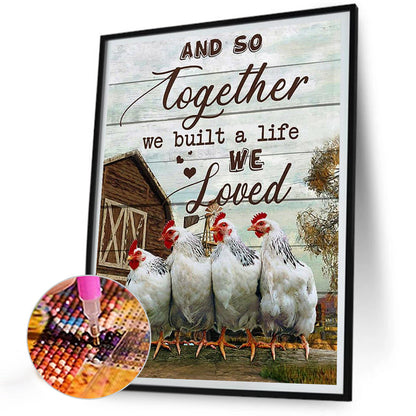 Ranch Calligraphy And Painting Signs - Full Round Drill Diamond Painting 30*40CM