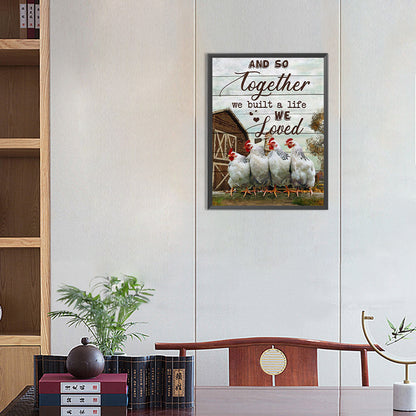 Ranch Calligraphy And Painting Signs - Full Round Drill Diamond Painting 30*40CM