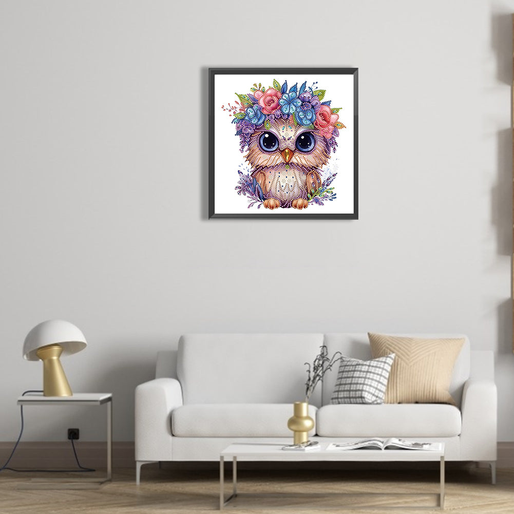 Owl - Special Shaped Drill Diamond Painting 30*30CM
