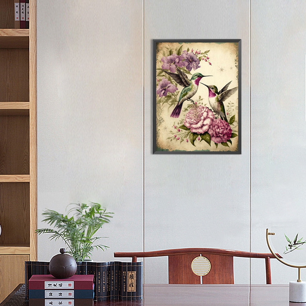 Yellowed Diary Of Double Tits - Full Round Drill Diamond Painting 30*40CM