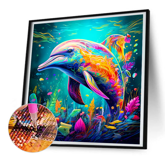 Dolphin - Full Round Drill Diamond Painting 30*30CM
