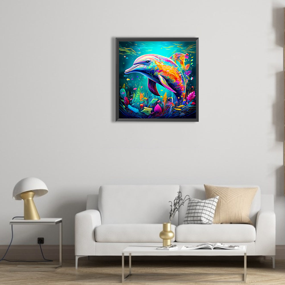 Dolphin - Full Round Drill Diamond Painting 30*30CM