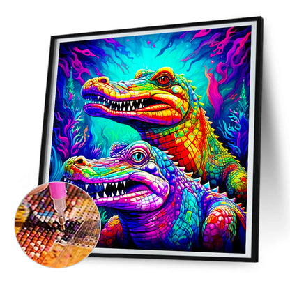 Crocodile - Full Round Drill Diamond Painting 30*30CM