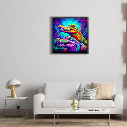 Crocodile - Full Round Drill Diamond Painting 30*30CM