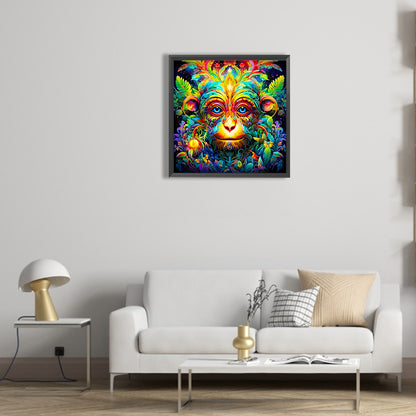 Monkey - Full Round Drill Diamond Painting 30*30CM