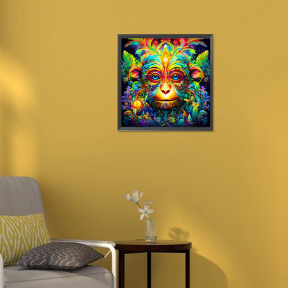 Monkey - Full Round Drill Diamond Painting 30*30CM