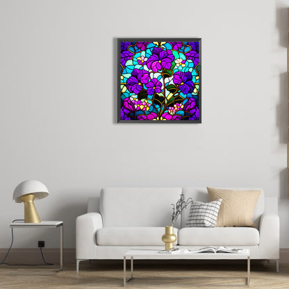 Glass Violets - Full Round Drill Diamond Painting 30*30CM