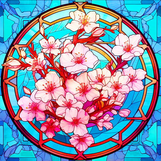 Glass Sakura - Full Round Drill Diamond Painting 30*30CM