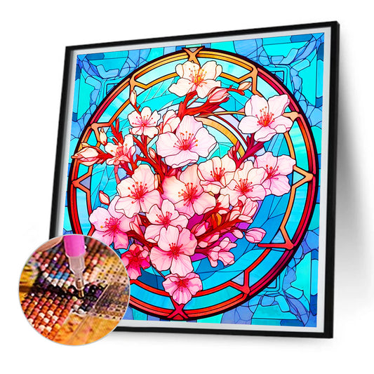 Glass Sakura - Full Round Drill Diamond Painting 30*30CM