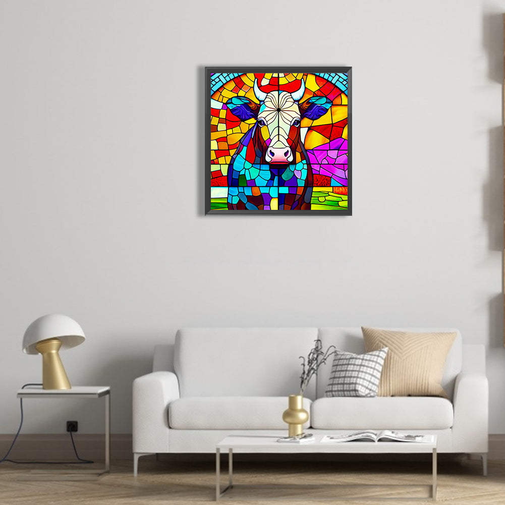 Glass Cow - Full Round Drill Diamond Painting 30*30CM