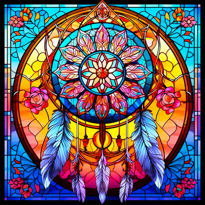 Glass Dream Catcher - Full Round Drill Diamond Painting 30*30CM