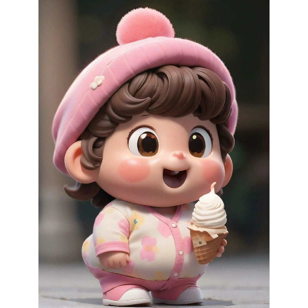Sweet Doll - Full Round Drill Diamond Painting 30*40CM