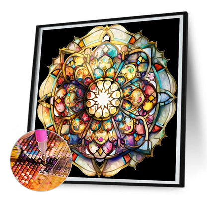 Abstract Mandala Flower - Full Round Drill Diamond Painting 30*30CM
