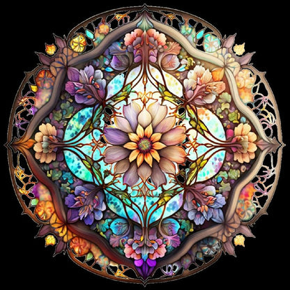 Abstract Mandala Flower - Full Round Drill Diamond Painting 30*30CM
