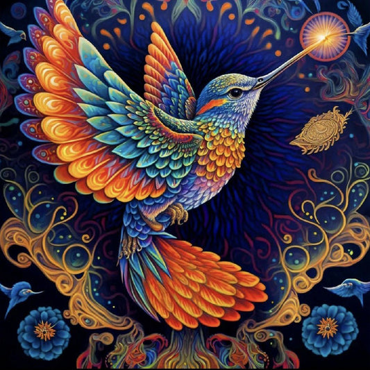 Sparrow - Full Round Drill Diamond Painting 30*30CM