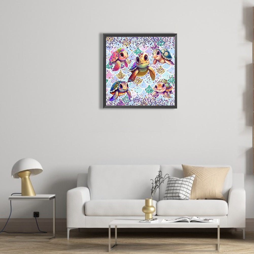 Turtle - Full Round Drill Diamond Painting 30*30CM