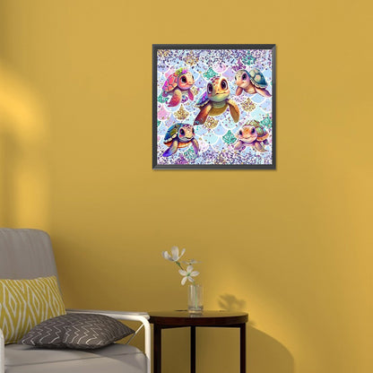 Turtle - Full Round Drill Diamond Painting 30*30CM