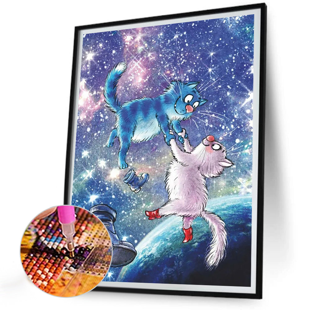 Kitten - Full Round Drill Diamond Painting 30*40CM