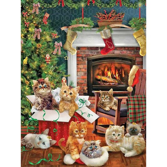 Kitten - Full Round Drill Diamond Painting 30*40CM