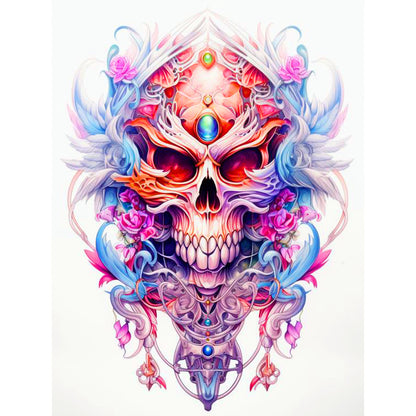 Skull - Full Round Drill Diamond Painting 30*40CM