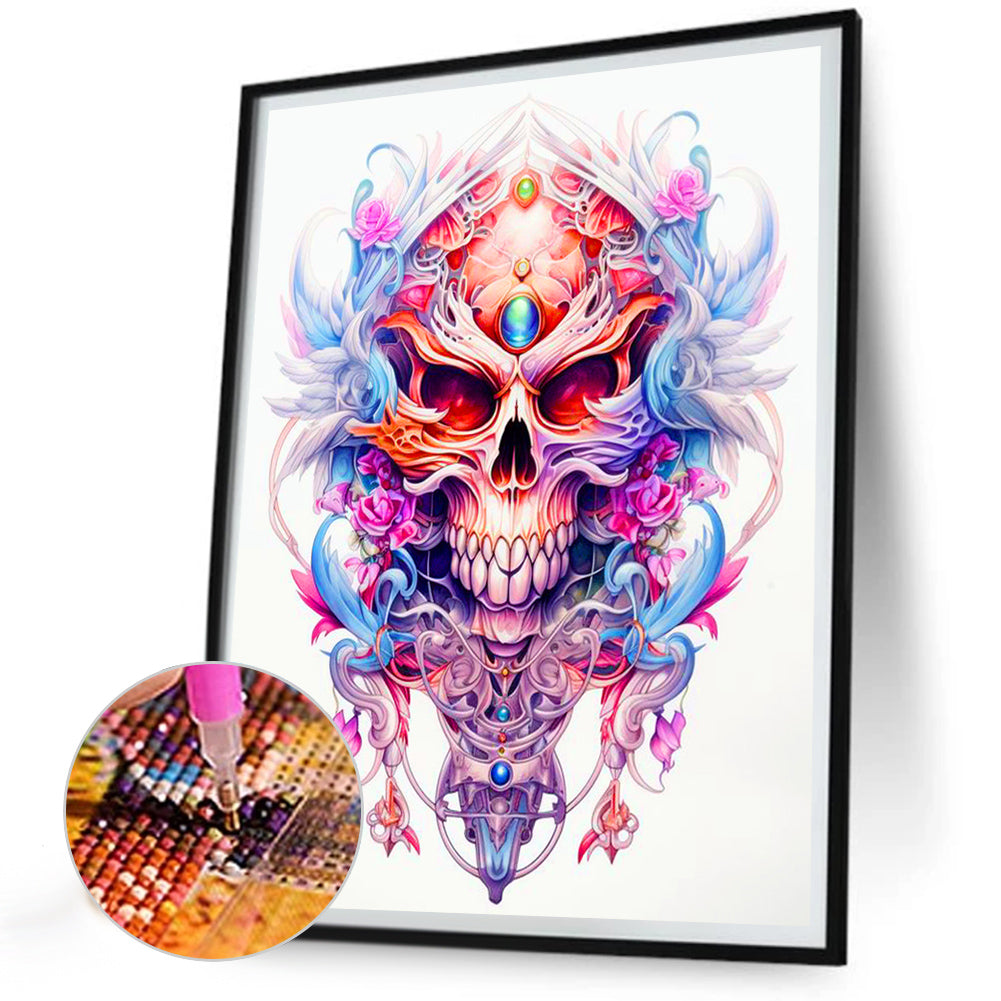 Skull - Full Round Drill Diamond Painting 30*40CM