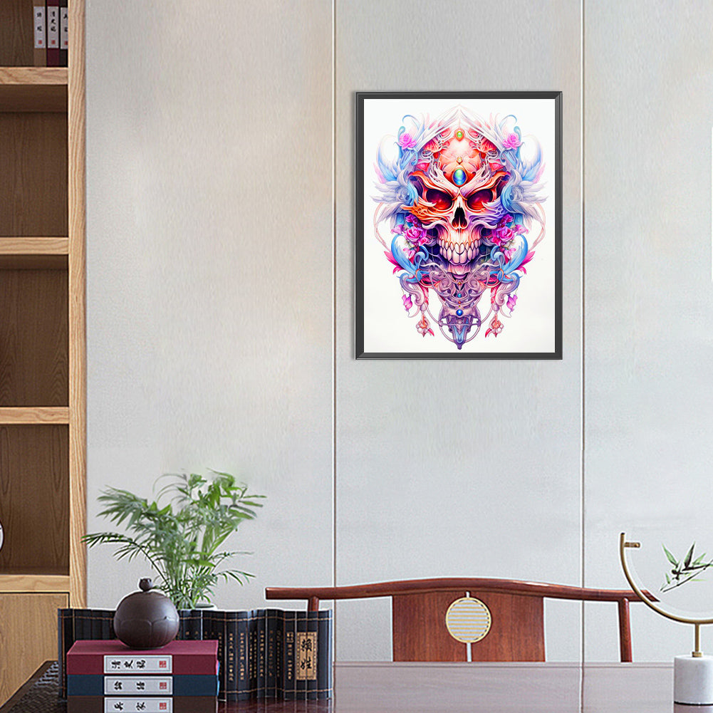 Skull - Full Round Drill Diamond Painting 30*40CM