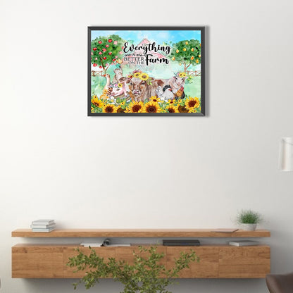Farm - Full Round Drill Diamond Painting 40*30CM