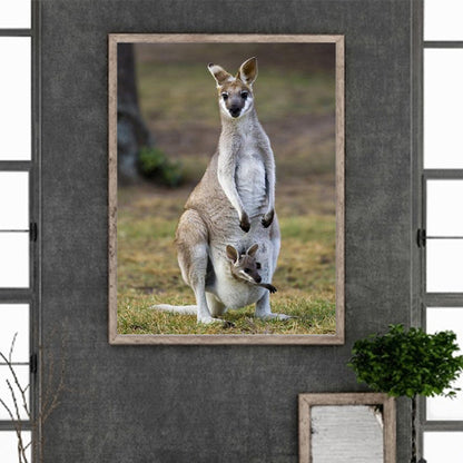 Parent-Child Kangaroo - Full Round Drill Diamond Painting 30*40CM