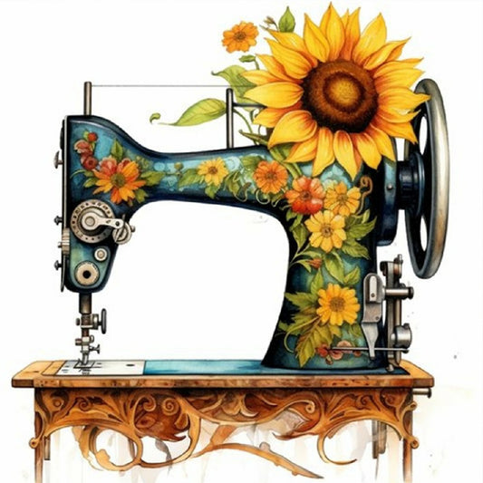 Sewing Machine - Full Round Drill Diamond Painting 40*30CM